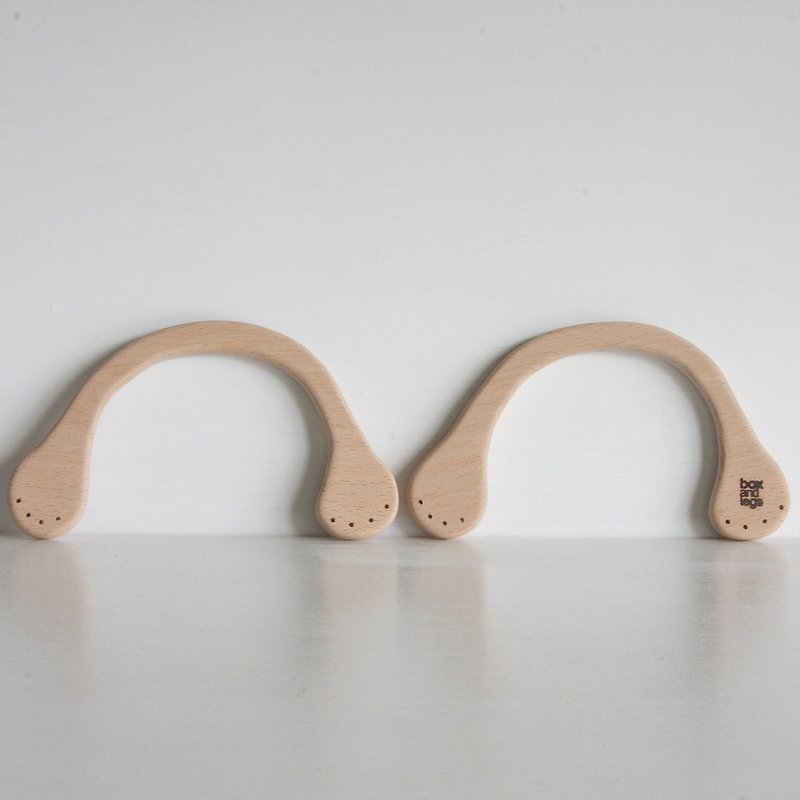 Wooden handles for bag - งานไม้/ไม้ไผ่/ตัดกระดาษ - ไม้ สีนำ้ตาล