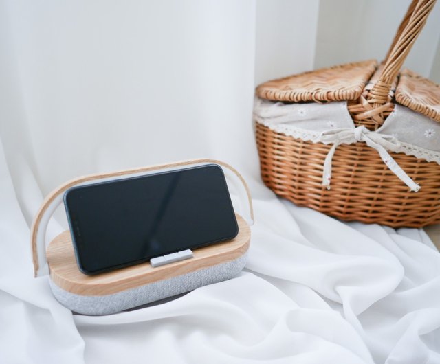 Wood grain multifunctional Bluetooth wireless charging speaker