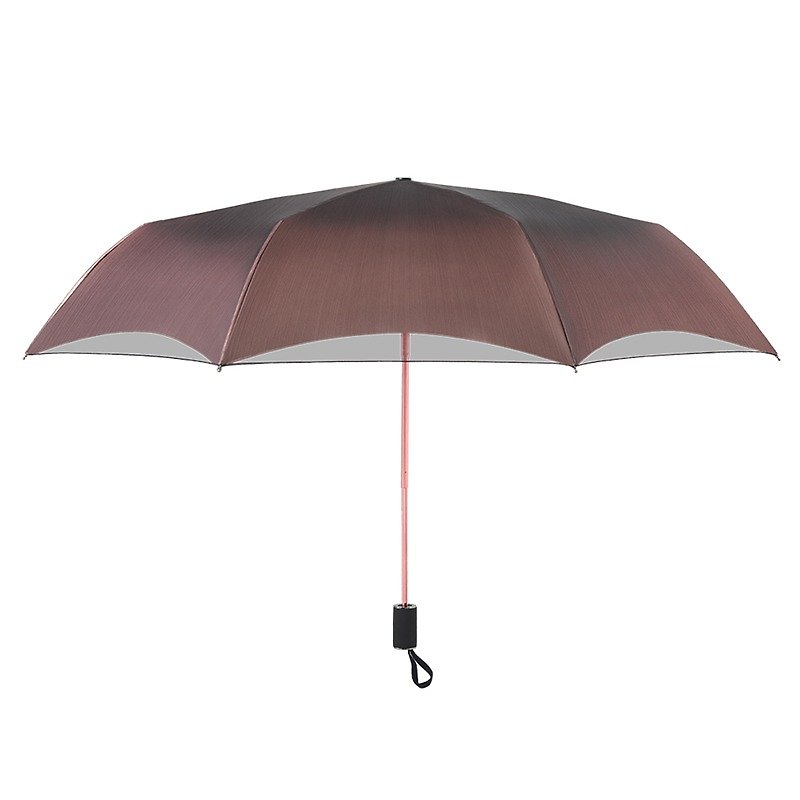 【德國kobold】抗UV零透光智能防曬歐根紗降溫雙層三折傘-玫瑰金 - 雨傘/雨衣 - 其他材質 