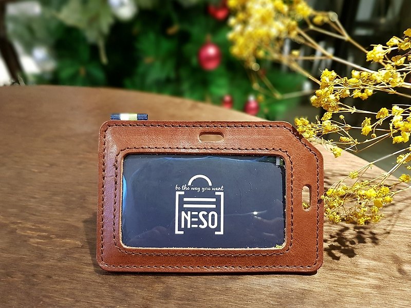 NESO recognizes the first layer of leather - ID & Badge Holders - Genuine Leather Brown