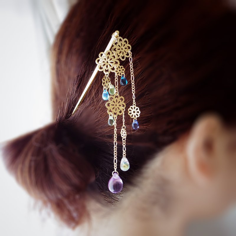 Hairpin: Pure and elegant - เครื่องประดับผม - แก้ว สีใส