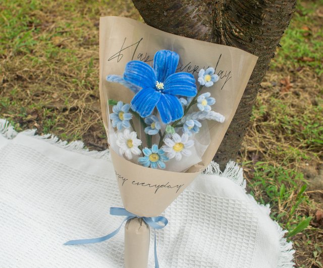 ききき　モールフラワー 顔つきチューリップ入り花束M(モールフラワー9本) | VOMUL