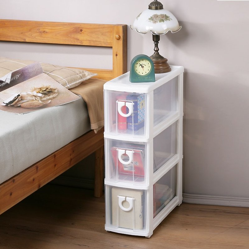 Really good product - KEYWAY surface width 18cm Yamada 3 slit storage cabinet (with wheels) - 1 into - Storage - Plastic White