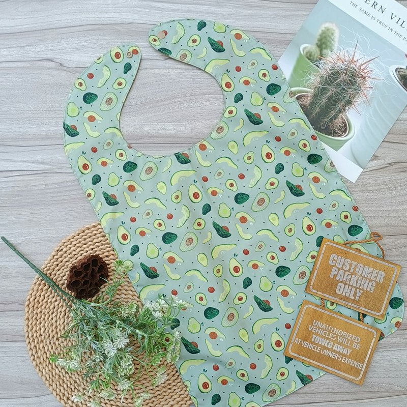 [Adult/senior bib] Delicious avocado - Bibs - Waterproof Material Orange