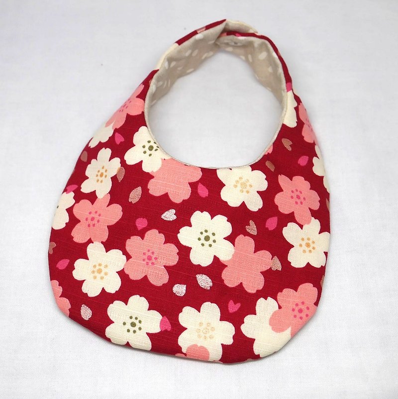 Japanese Handmade Baby Bib - 圍兜/口水巾 - 棉．麻 紅色