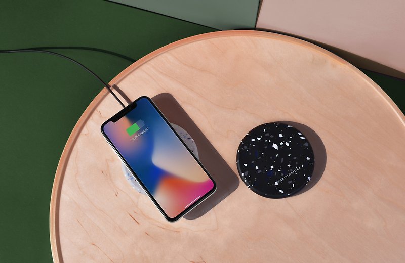 Thecoopidea - Terrazzo 10W Wireless Charging Pad - Phone Charger Accessories - Other Materials Black