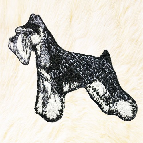 24PlanetsStudio Schnauzer Dog Iron on Patch Buy 3 Get 1 Free
