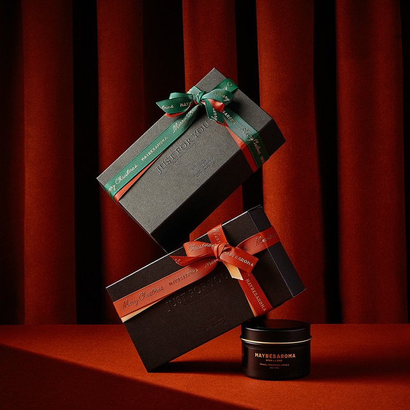 MAYBES / Christmas limited Just for you travel candle gift box - เทียน/เชิงเทียน - ขี้ผึ้ง สีดำ