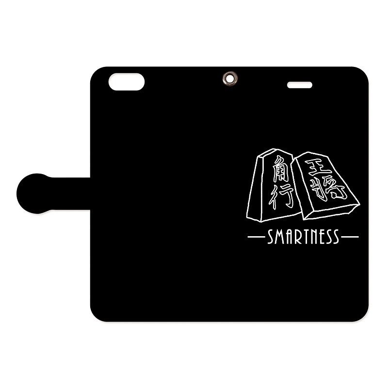 [Notebook type iPhone case] SMARTNESS / frame / black - Phone Cases - Paper Black