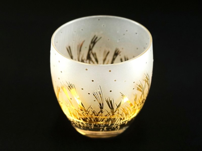 pampas grass sake cup - Bar Glasses & Drinkware - Glass Yellow