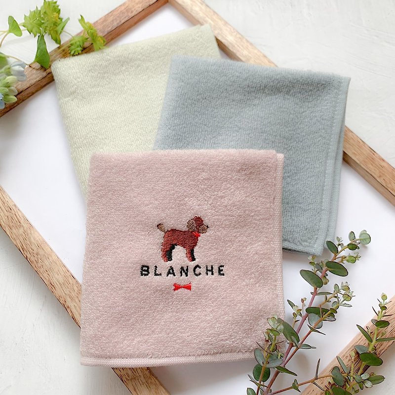 Cotton & Hemp Handkerchiefs & Pocket Squares White - Personalized Toy poodle Imabari Towel Handkerchief