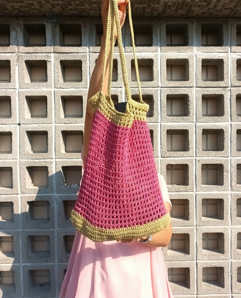 Customized/tramping bag/lazy walking bag/retro linen mesh side backpack/wear-resistant and stain-resistant - Handbags & Totes - Cotton & Hemp 