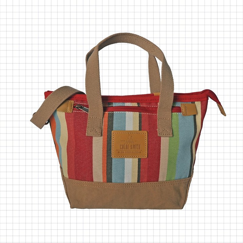 OR 2WAY travel tote bag OR1057-B-RS-S [Taiwanese original bag brand] - กระเป๋าถือ - ผ้าฝ้าย/ผ้าลินิน สีแดง