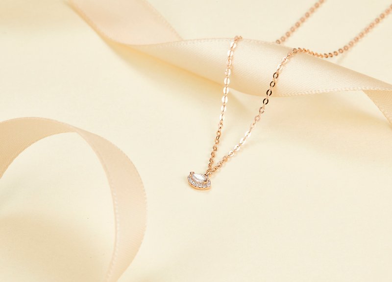 18k Yellow Gold Lucky Evil Eye Diamond Pendant Necklace, Custom Jewelry, P007 - สร้อยคอทรง Collar - เพชร สีทอง