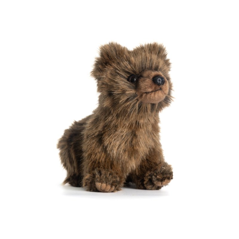 Hansa 7281-灰熊幼仔坐姿25公分長 - 公仔/玩偶 - 環保材質 咖啡色