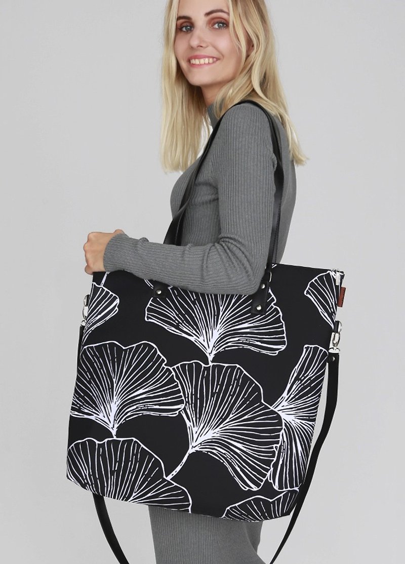 MaxA shopper bag - Ginkgo - Messenger Bags & Sling Bags - Polyester Black