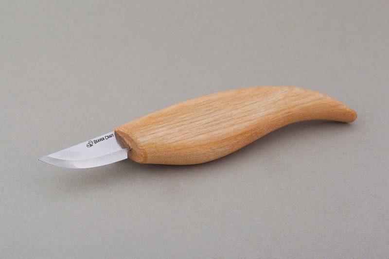 Classic wood carving knife 03 (labor-saving grip. Blade size 40mm) - Parts, Bulk Supplies & Tools - Other Metals Brown