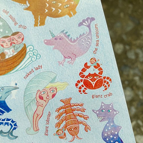phatchuchi Sea Monsters Sticker