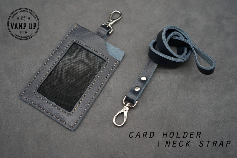 Employee Card holder-CCH002-Blue - Other - Genuine Leather 