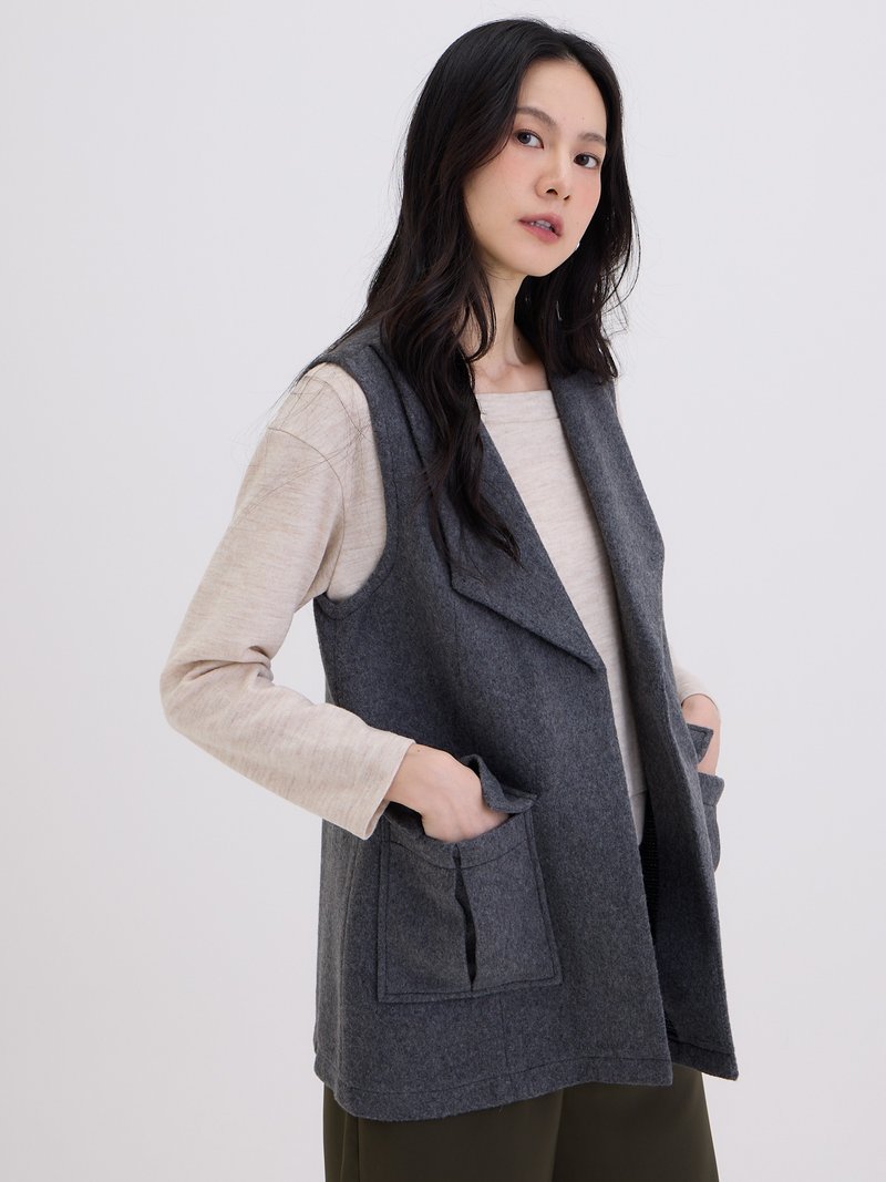 Keller Lapel Pocket Blazer - Greystone - Women's Casual & Functional Jackets - Other Man-Made Fibers Gray