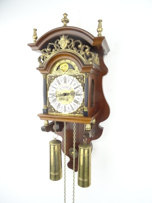 アンティーク WUBA Warmink 振り子置時計 オランダ製 ムーンフェイズ