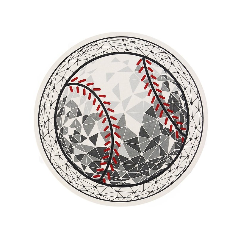 Baseball Water Absorbent Coaster - Coasters - Porcelain Black