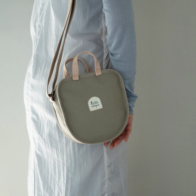 Dosa. Side backpack/small bag/canvas bag/environmentally friendly material/five colors/ - กระเป๋าแมสเซนเจอร์ - ผ้าฝ้าย/ผ้าลินิน 