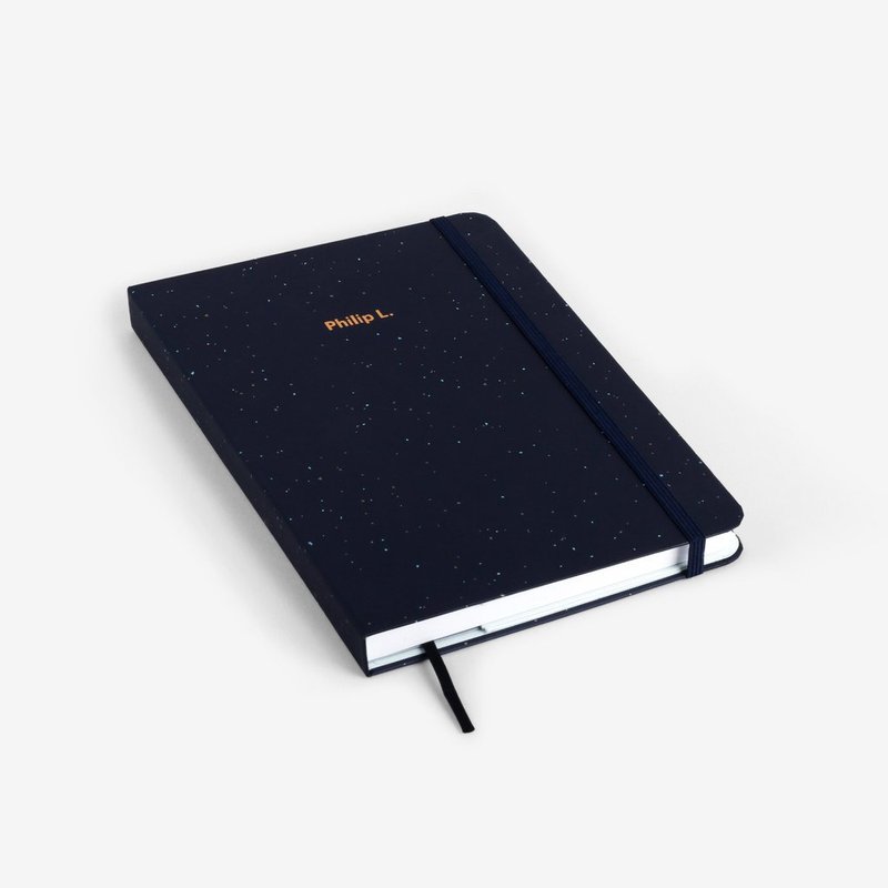 Galaxy Threadbound Notebook - สมุดบันทึก/สมุดปฏิทิน - กระดาษ สีดำ