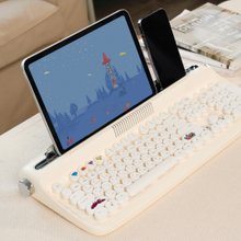 actto 復古打字機鍵盤滑鼠組 - Moomin 聯名款 花開的季節 - 電腦配件 - 其他材質