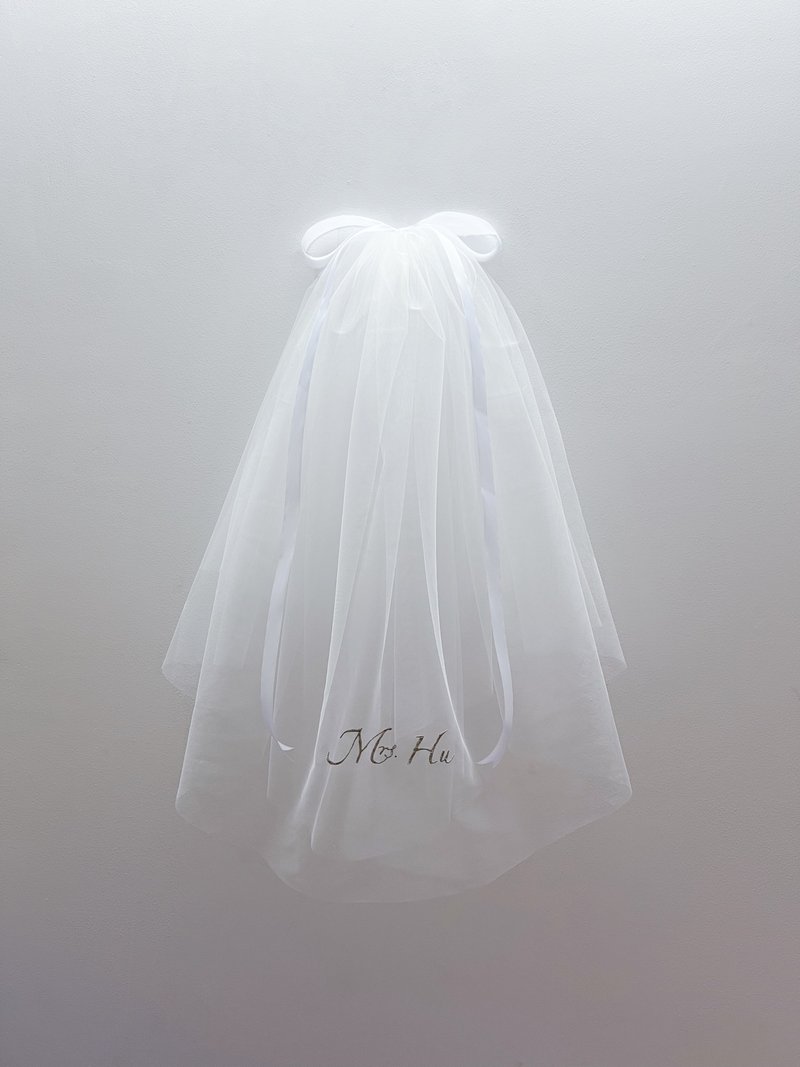 Ribbon Veil : Wedding bridal veil - เครื่องประดับผม - งานปัก 