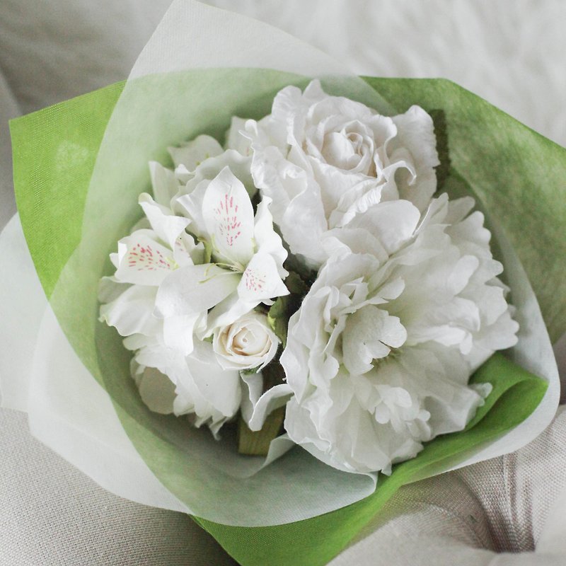 My Sunny Day - Tiny Valentine Flower Bouquet - งานไม้/ไม้ไผ่/ตัดกระดาษ - กระดาษ ขาว