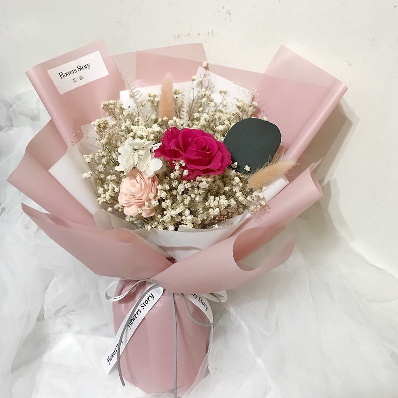 /Eternal Flower/Pink Bubble - Dried Flowers & Bouquets - Plants & Flowers Pink