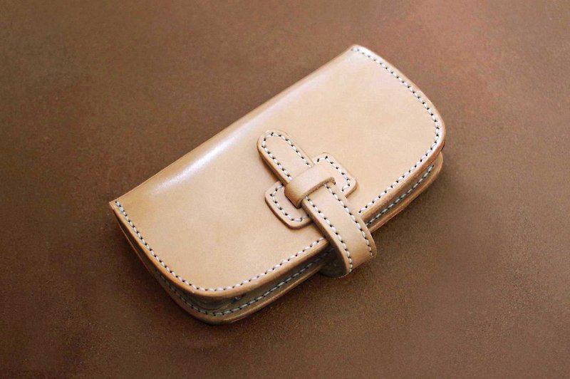Saddle leather iPhone case (slide type) - Other - Genuine Leather White
