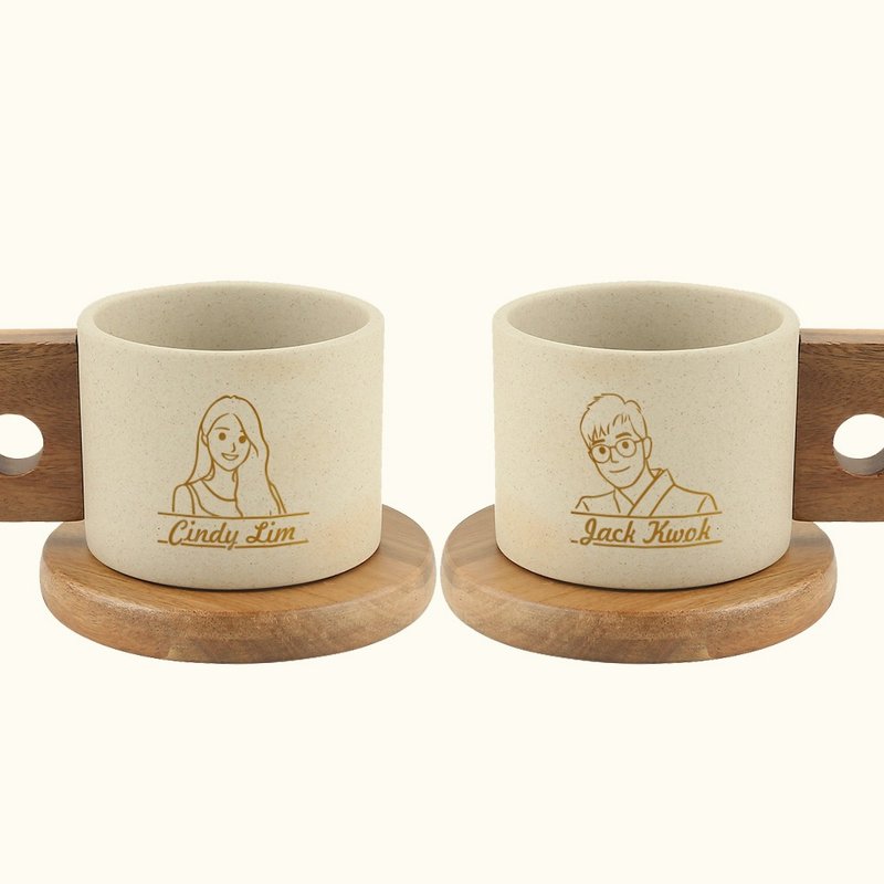 【客製化】陶瓷馬克杯 家用/辦公室水杯創意馬克杯對杯結婚紀念送 - 咖啡杯/馬克杯 - 陶 