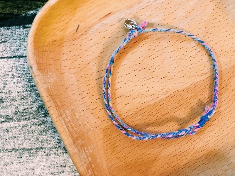 Summer hand braided rope - pastel purple - Bracelets - Cotton & Hemp Purple