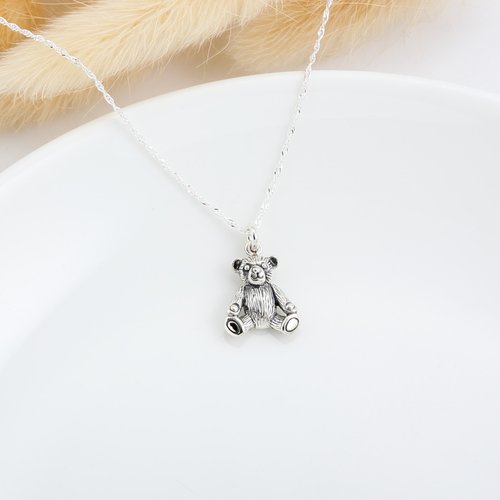 Bear necklace deals silver