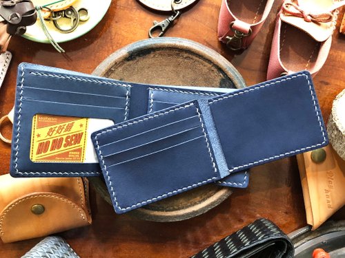 港產皮革｜Leatherism Handmade Products 8咭位相片活頁短夾 - 好好縫 皮革材料包 免費刻字 手工包 情侶銀包 皮夾 短銀包 短財 簡約實用 義大利皮 植鞣革 皮革DIY