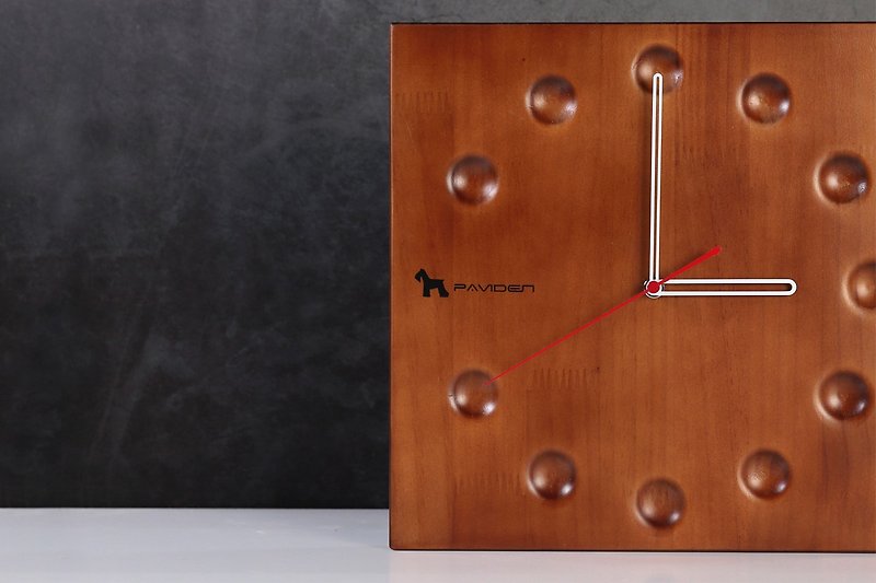 Stardust fashion wall clock square (brown) 30cm X 30cm - นาฬิกา - ไม้ 