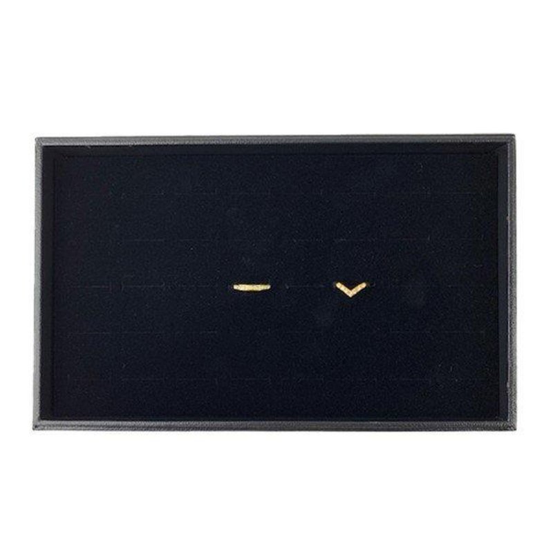 40 tray leather - กล่องเก็บของ - หนังแท้ สีดำ