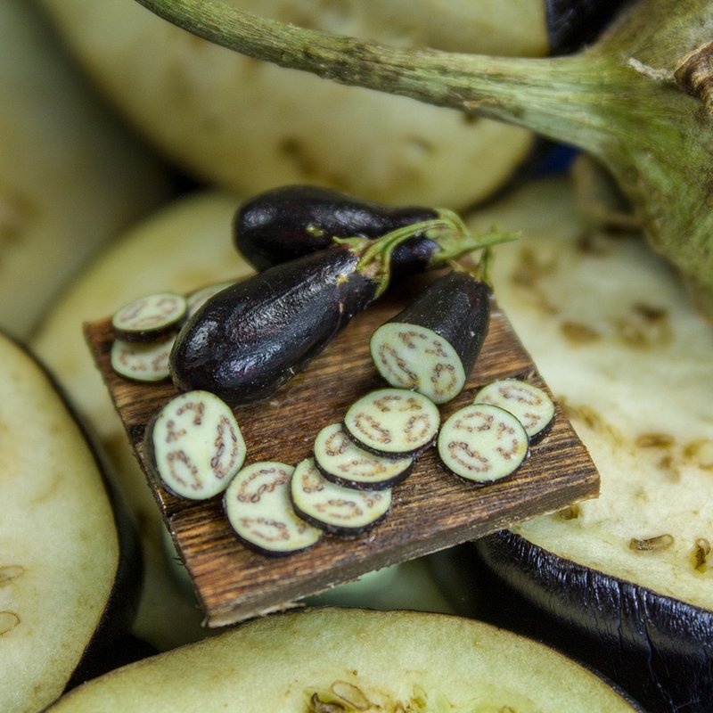 TUTORIAL Miniature eggplant with polymer clay | Digital product | PDF + video - 線上教學/教學影片 - 其他材質 