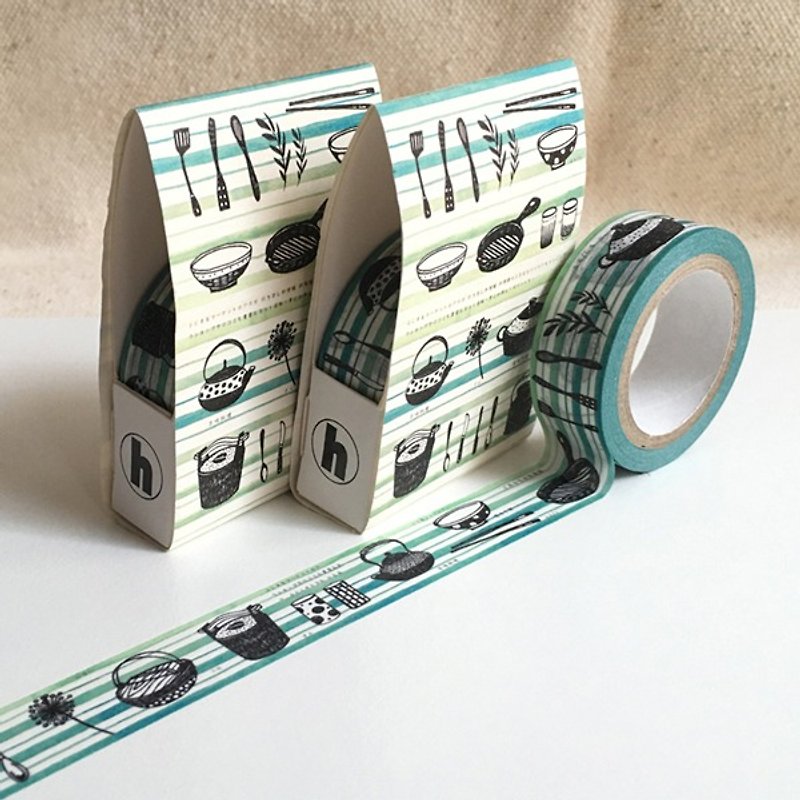 【紙テープ】Life-Cuisine1ゴッドポットグリーンペーパーテープ/ 4713077970522 - マスキングテープ - 紙 