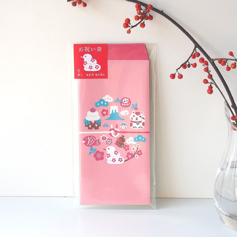 Japanese Gift-Money envelope - New Year's lucky charm - - ถุงอั่งเปา/ตุ้ยเลี้ยง - กระดาษ สึชมพู