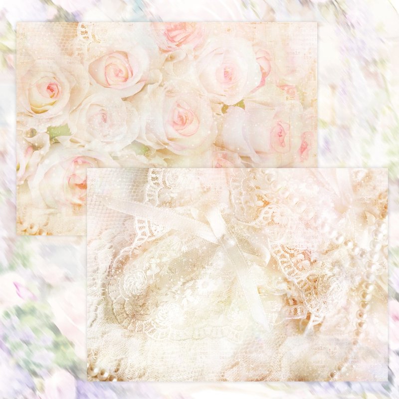 A4 Spring Romance Design paper - 筆記本/手帳 - 紙 黑色