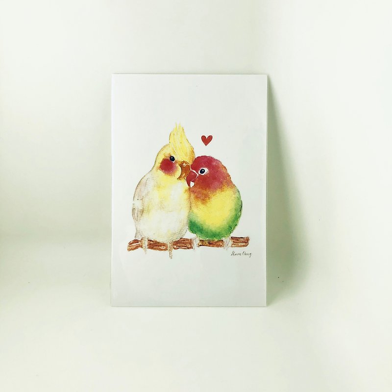 Hand painted watercolor bird postcard - Cards & Postcards - Paper Orange