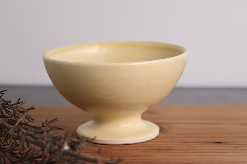 Runhuang Meihui Dessert Bowl - ถ้วยชาม - เครื่องลายคราม สีเหลือง