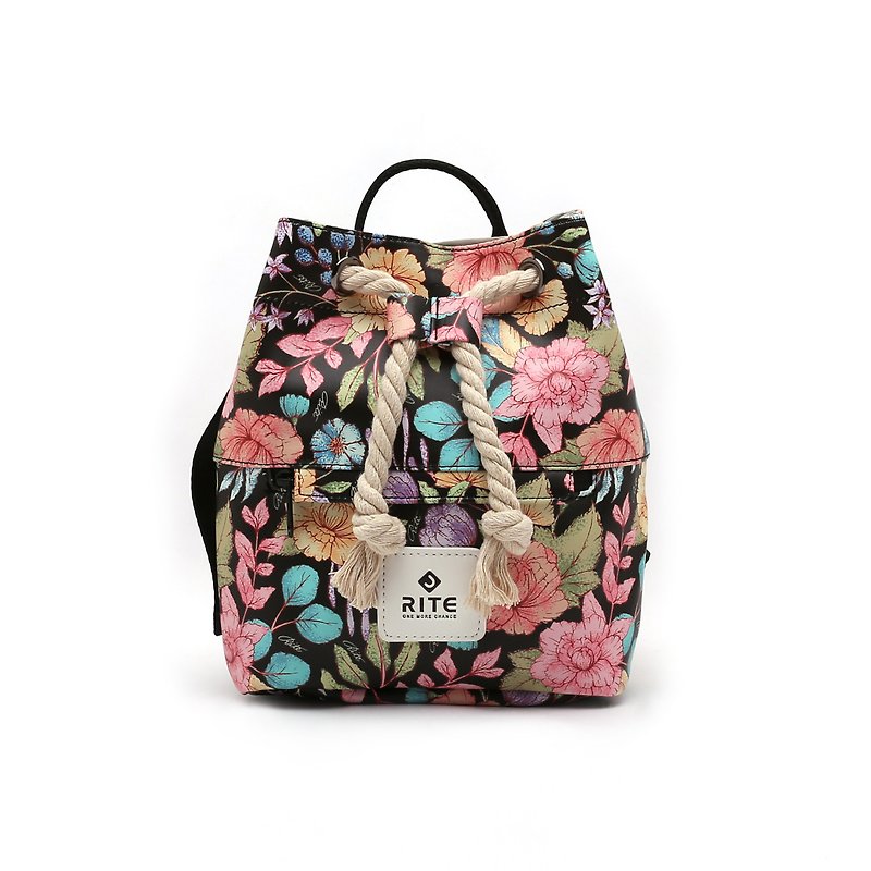 [RITE] Le Tour Series - Dual-use Boxing Small Backpack - Rose Black - Messenger Bags & Sling Bags - Waterproof Material Multicolor