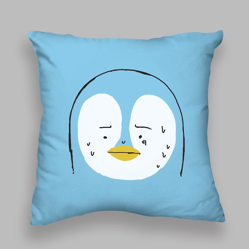 Mood Zoo / Goose Shake Pillow / Pillow / Cushion / Exchange Gift - Pillows & Cushions - Cotton & Hemp Blue