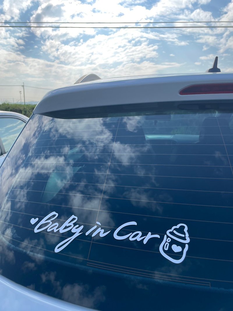 Baby In Car 車貼 車貼紙 防水貼紙 - 貼紙 - 其他材質 白色