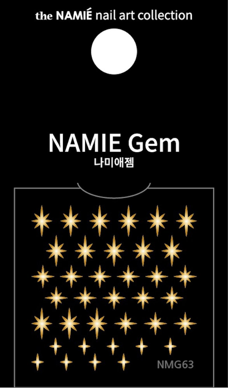 [Professional] NAMIE Gem Nail Art Sticker Normal Metallic 63 - Nail Polish & Acrylic Nails - Paper Gold