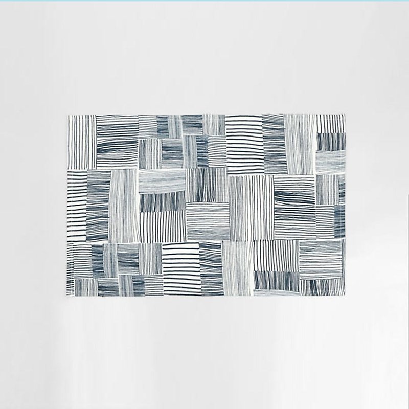 cotton canvas placemat/ woven/ dark blue - ผ้ารองโต๊ะ/ของตกแต่ง - ผ้าฝ้าย/ผ้าลินิน สีน้ำเงิน